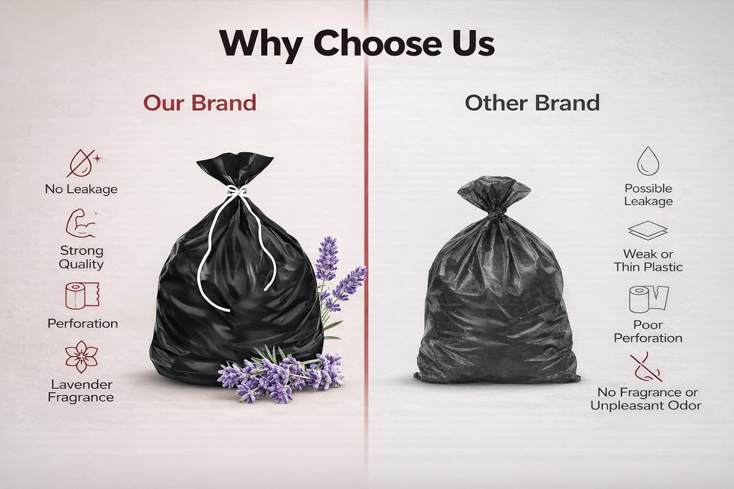 Shalimar Premium (Lavender Fragrance) Scented Garbage Bags | Medium 19 X 21 Inches | 120 Bags (30 Bags X 4 Rolls) | Dustbin Bag/Trash Bag | (Black) - Perforated Box for Easy Dispensing - Image 8