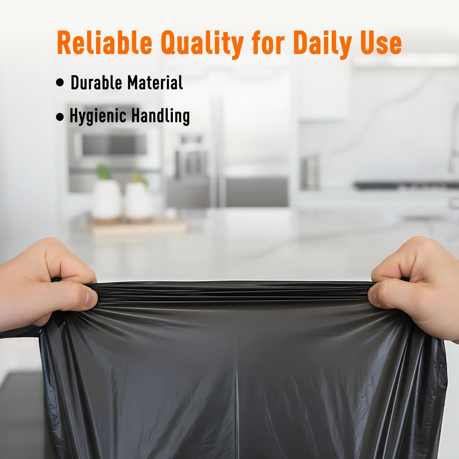 Dailyshopz Brand - Presto! Garbage Bags | Medium | 180 Count | 30 Bags X 6 Rolls | 19 X 21 Inches | For Dry & Wet Waste | Black - Image 2