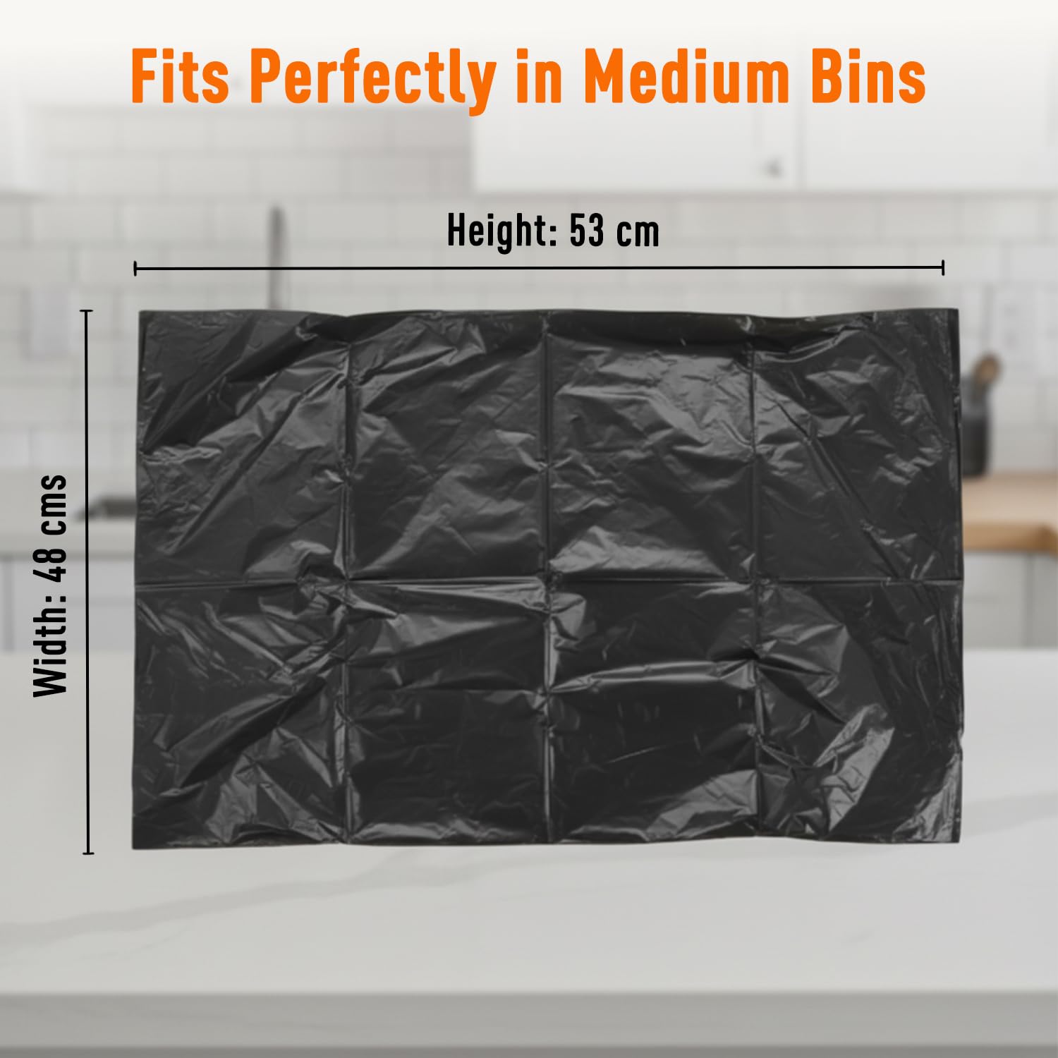 Dailyshopz Brand - Presto! Garbage Bags | Medium | 180 Count | 30 Bags X 6 Rolls | 19 X 21 Inches | For Dry & Wet Waste | Black - Image 5