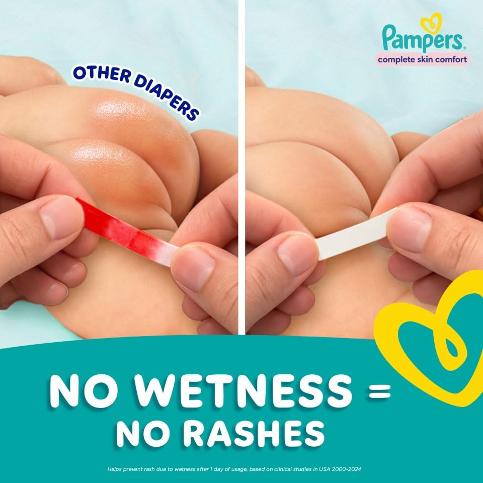 Pampers Complete Skin Comfort Pants, (XL) 56 Count, Anti-rash blanket, Lotion with Vitamin E & Aloe Vera, Extra Large size baby diapers, 12-17kg - Image 4