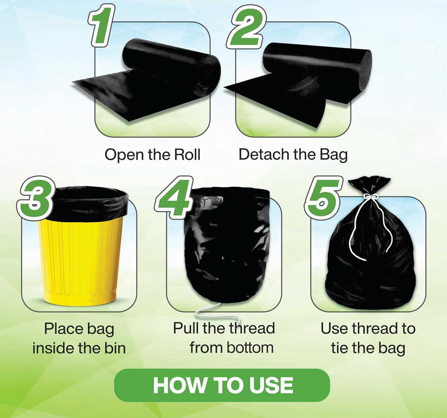 Shalimar Premium (Lavender Fragrance) Scented Garbage Bags | Medium 19 X 21 Inches | 120 Bags (30 Bags X 4 Rolls) | Dustbin Bag/Trash Bag | (Black) - Perforated Box for Easy Dispensing - Image 4