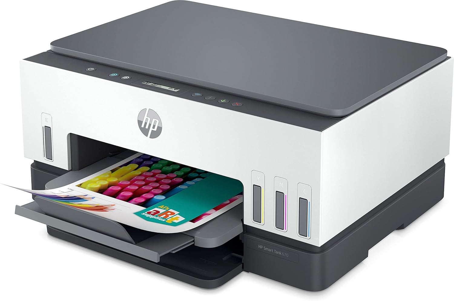 HP Smart Tank 670 All-in-One Auto Duplex WiFi Integrated Ink Tank Colour Printer, Scanner, Copier- High Capacity Tank with Automatic Ink Sensor, Multicolor - Image 5