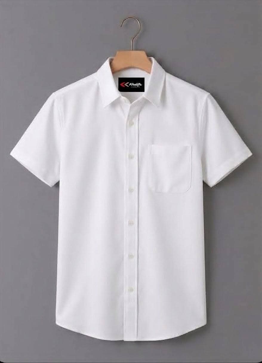Men's Beige Casual Half Sleeve Shirt - Image 2