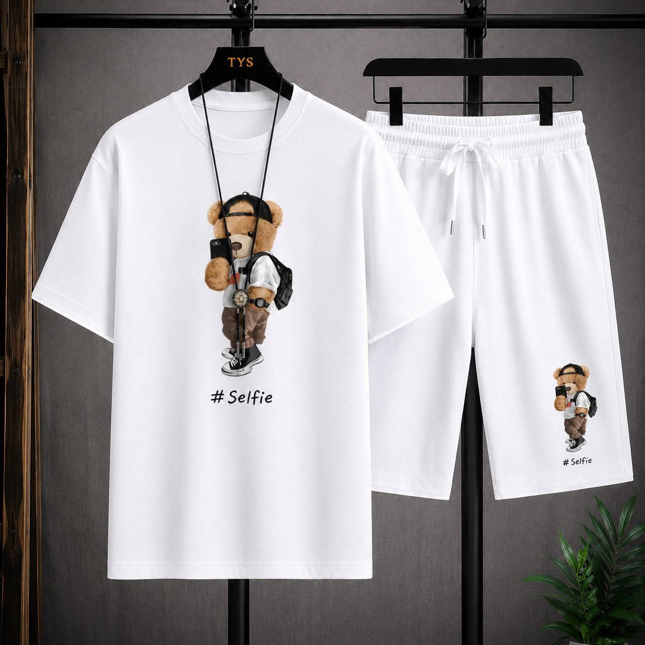 Black Graphic T-Shirt & Shorts Co-Ord Set - Image 9