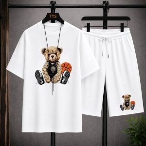 Black Graphic T-Shirt & Shorts Co-Ord Set