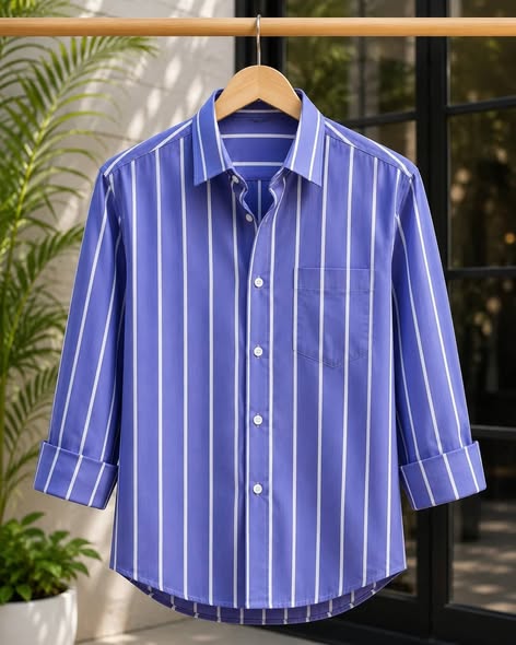 Premium Vertical Striped Casual Shirt - Image 3
