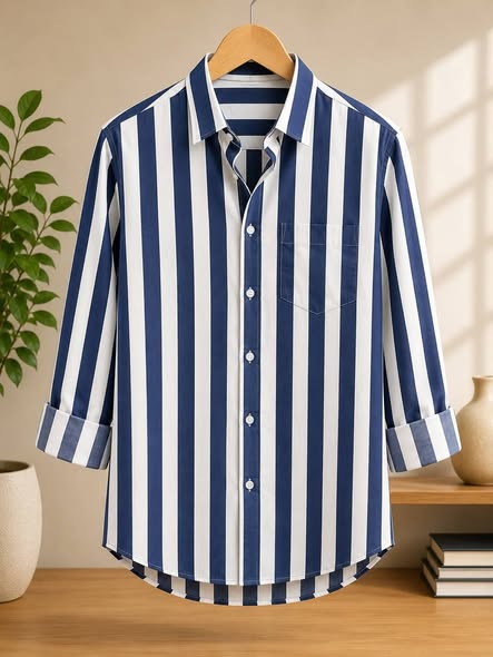 Premium Vertical Striped Casual Shirt - Image 4