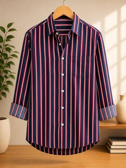 Premium Vertical Striped Casual Shirt - Image 5
